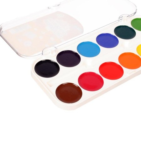 Watercolor 12 colors Calligrata, honey, without brush, plastic, mix-2