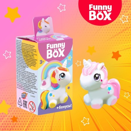 Set for children Funny Box "Pony", set: rainbow, instructions, stickers, mix