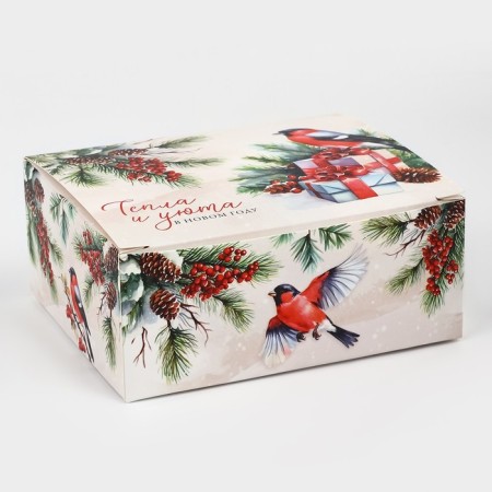 Box the team "heat and comfort", 12 x 10 x 5 cm, New Year-2