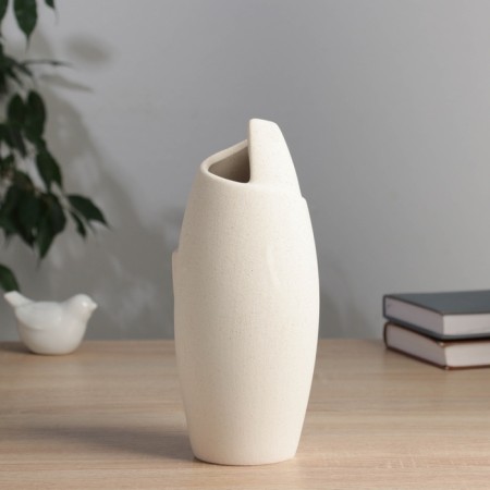 VAZA Ceramics Table "Wilston" D-5 cm, 22x9.5 cm, beige-2
