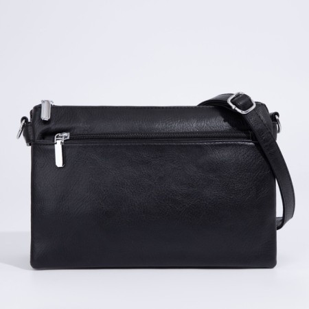 Bag Cross-Bodi with a zipper, black color