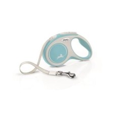 Roulette Flexi New Line Comfort S (up to 15 kg) tape, 5 m gray/blue