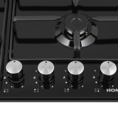 Honing panel Homsair Hge643gbk, gas, 4 burners, black-7