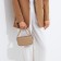 Cross-Bodi Bag on a zipper, beige color
