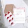 Invitation in the craft envelope for the wedding "Red Roses", 10 x 15 cm