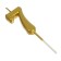 Candle in a cake on a skewer, number 7, gold, 4.5x2.5 cm