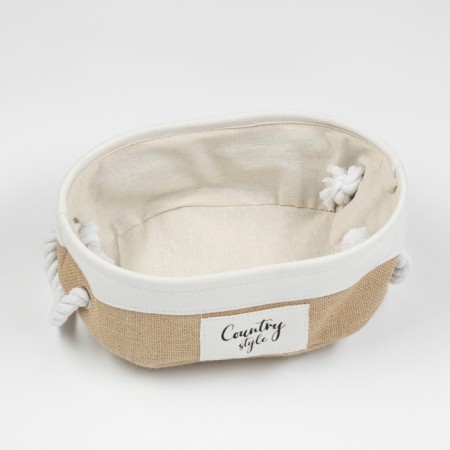 Stellah basket with Country Handles, 320 x 220 x 100 mm, beige-4