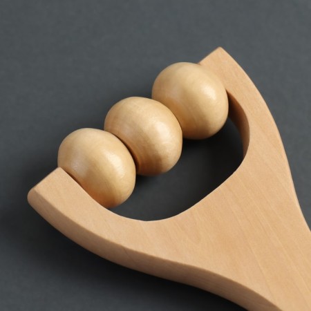Massage "Drum", wooden, 15 × 8 × 3 cm, 3 balls-4