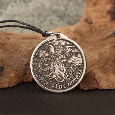 Icon-suspension Holy Blessed Matrona and Keeper Angel, 12g, 33x30 mm, Juv. Melchior-2