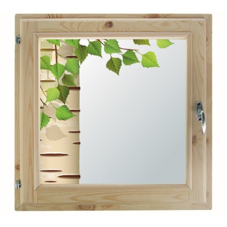 Window, 50 × 50cm, "birch", single -chamber double -glazed window