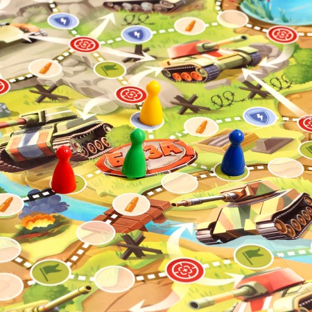 Board game "Tanks, in battle!", With cards-5