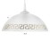 Bayerlux lamp "cap" 1 lamp E27 40W White-golden D.300