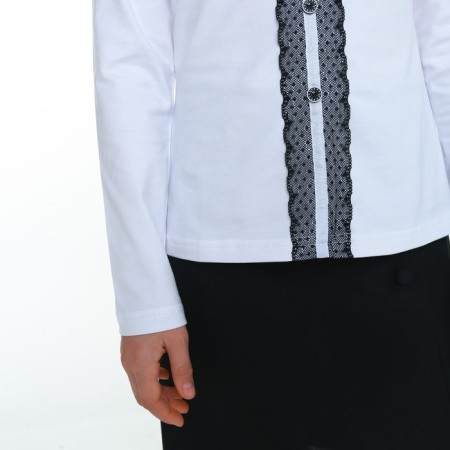 School blouse for a girl, white color, height 146 cm-2