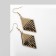 Hanging earrings "rhombus" double, the color is golden-black, 6 cm