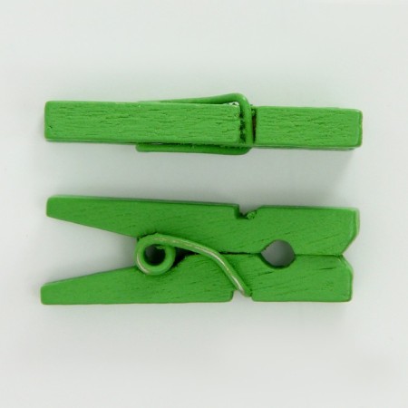A set of clothespins for decor 50 pcs., Green - 2.5 cm-2