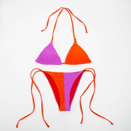 Swimsuit female separate minaku color orange/lilac, size 46-4