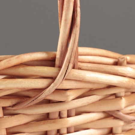 Wicker basket, 22x18xh10/11xhh25 bd14, honey, willow-3