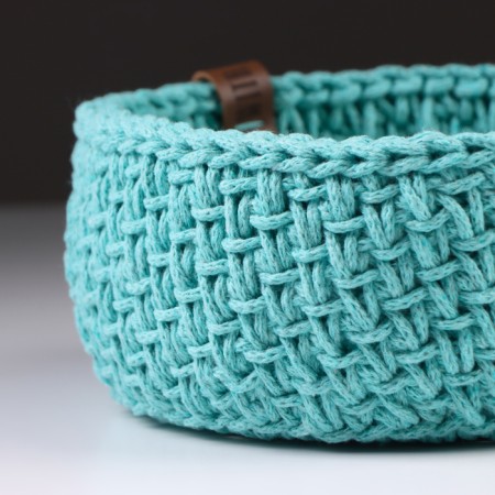Baby basket, 16 x 7.5 cm, mint, cotton-2