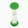 Sanding clock, 1 minute, fluorescent, 9 x 2.5 cm, green