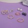 Pusets with rings "mood" shine, colored