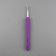 Knitting hook, with silicone handle, d = 5 mm, 14 cm, purple color