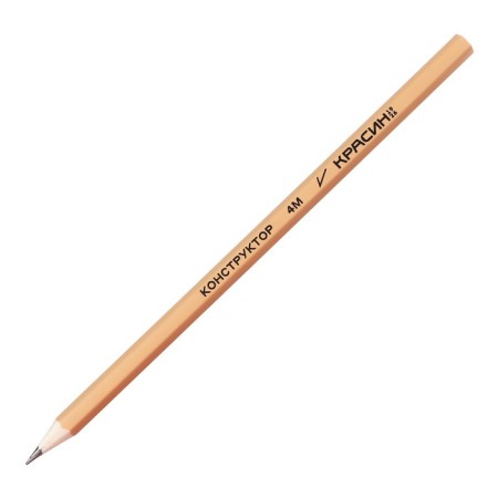 Pencil Black Grain "Designer", 4B, hexagonal, sharpened-2