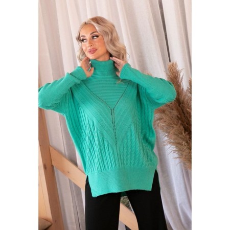 Female jumper, size 44, turquoise color-9