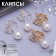 Clips "Grace" bows with beads, color mix