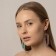 Acryl Earrings "Shine" blade, blue color