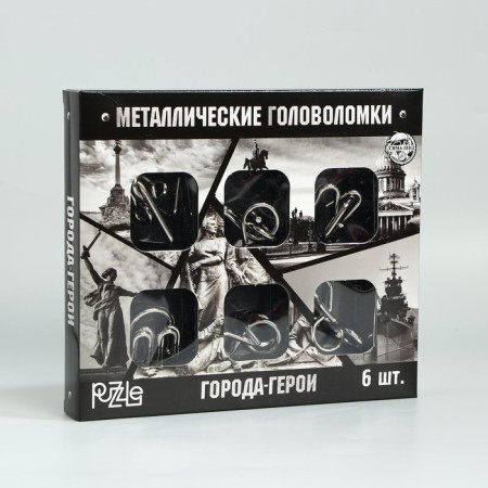 Set of puzzle "Hero Cities" 6pcs-4