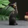 Figure "Cat eared" 7x8x19cm black