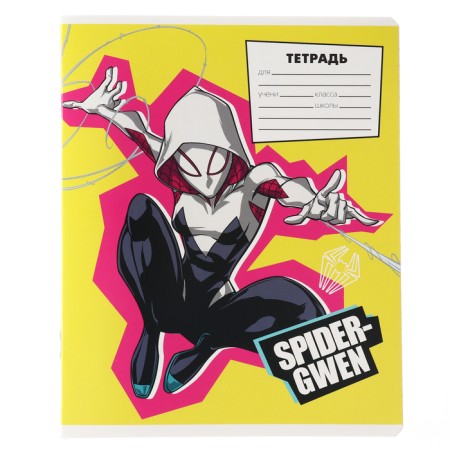 Notebook in a line of 18 sheets, 5 types of mix, cover coated cardboard, spider-man-10