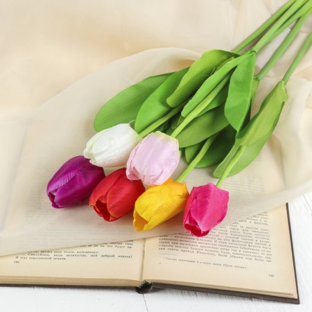 Artificial flowers "tulip" 32 cm d-5 cm, mix-2