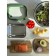 Smart Solutions lunch box, glass cover, 1.2 l, green color