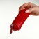 Pocket Key on the zipper, Textura, length 12.5 cm, ring, red color