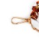 A chain with a scarf for a bag, with carbines, 9 × 14 mm, 40 cm, brown/gold color