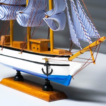 Ship "Chesma" three-masted blue-white paprusa, 34*7*32cm-8