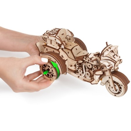 A prefabricated EWA wooden model “Motorcycle. Trike "-8