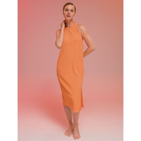 Female dress, size 50, orange color-9