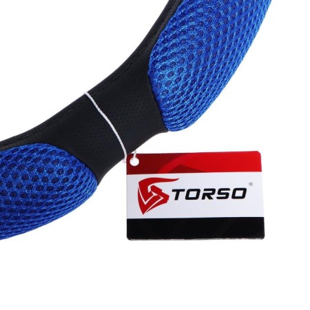 Torso steering wheel, anatomical, size 38 cm, black and blue-2