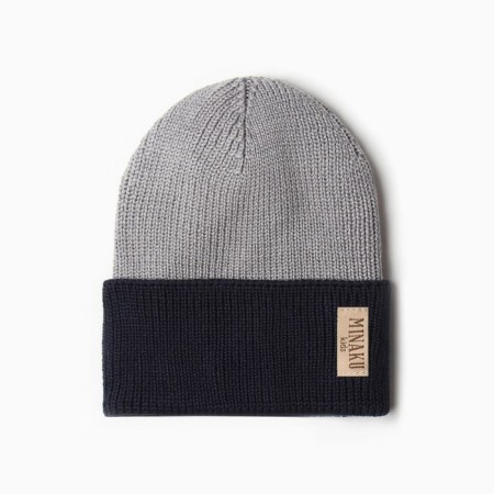 Children's hat minku rr 50-52, gray/blue color-2