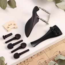 A set of accessories for the violin: stand, Kolki, chin, string holder; 1/8