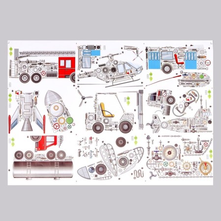Stick plastic Interior color "Transport. Details" set of 6 sheets 17.5x27 cm-1