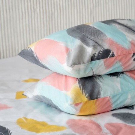 Set of pillowcases "Tui", size 50x70 cm, pink color, 2 pcs-1