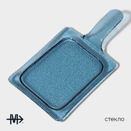 Glass Serving Magistro "Avis", 29.5 × 15.5 × 4 cm, blue color-1