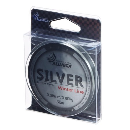 Monophile Fine Allvega Silver, diameter 0.08 mm, test 0.89 kg, 50 m, silver-1