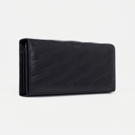 Women's wallet on magnets, black color