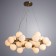 Bolla-Piccolo chandelier, 25x25W G9, bronze color