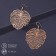 Monster metal earrings leaflet, color pink gold