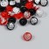 Buttons plastic on midnight "Silver butterfly" Color Mix set 40 pcs 1.2x1.2 cm